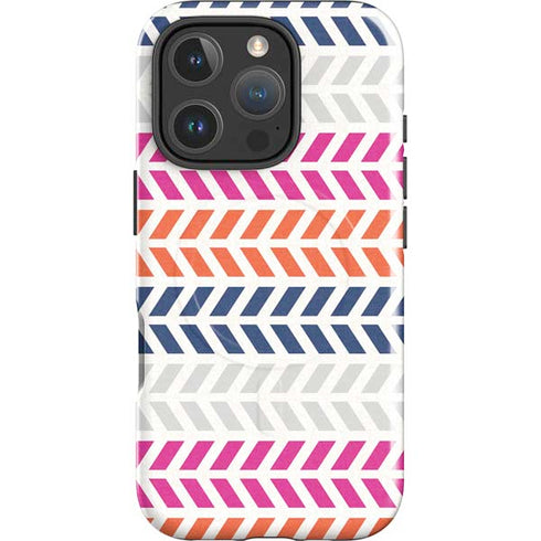 Striped Chevron iPhone 16 Pro Magsafe Impact Case
